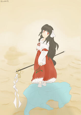 Girl Training on Mt.Haku Redraw